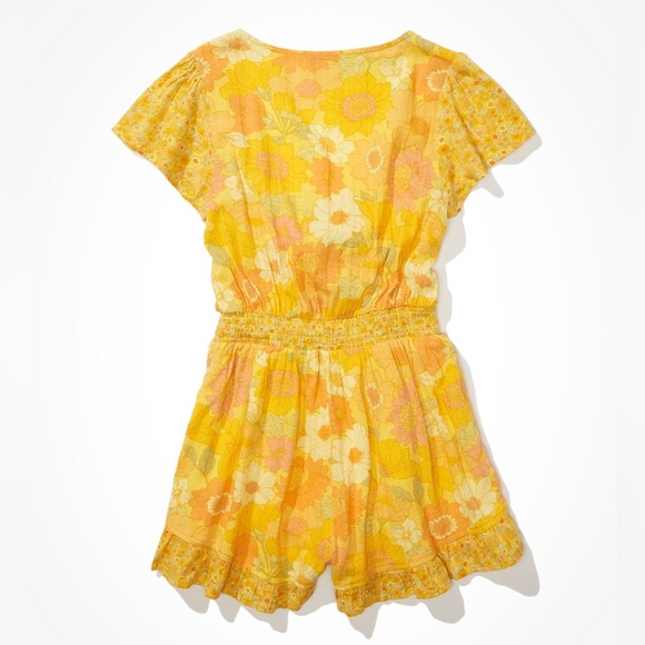 NWT American Eagle Outfitters Yellow Romper Size XL - Picture 3 of 8